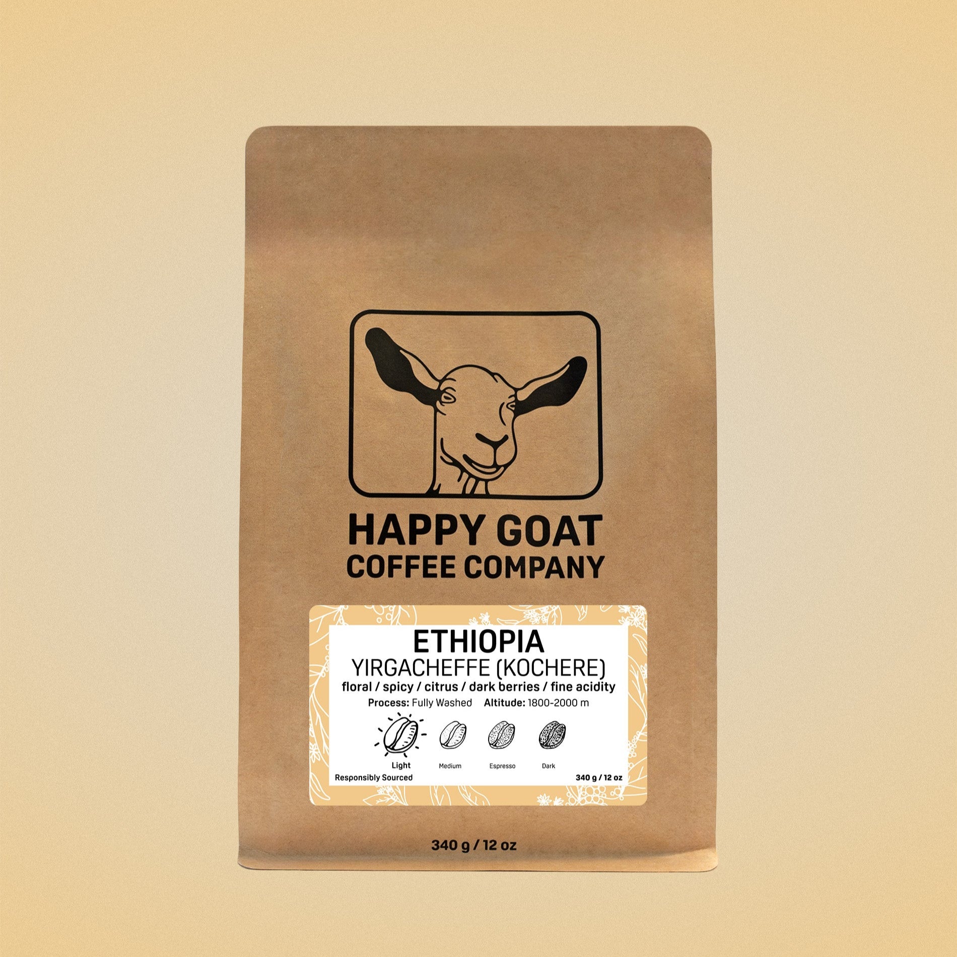 Ethiopia Yirgacheffe Light Roast Coffee