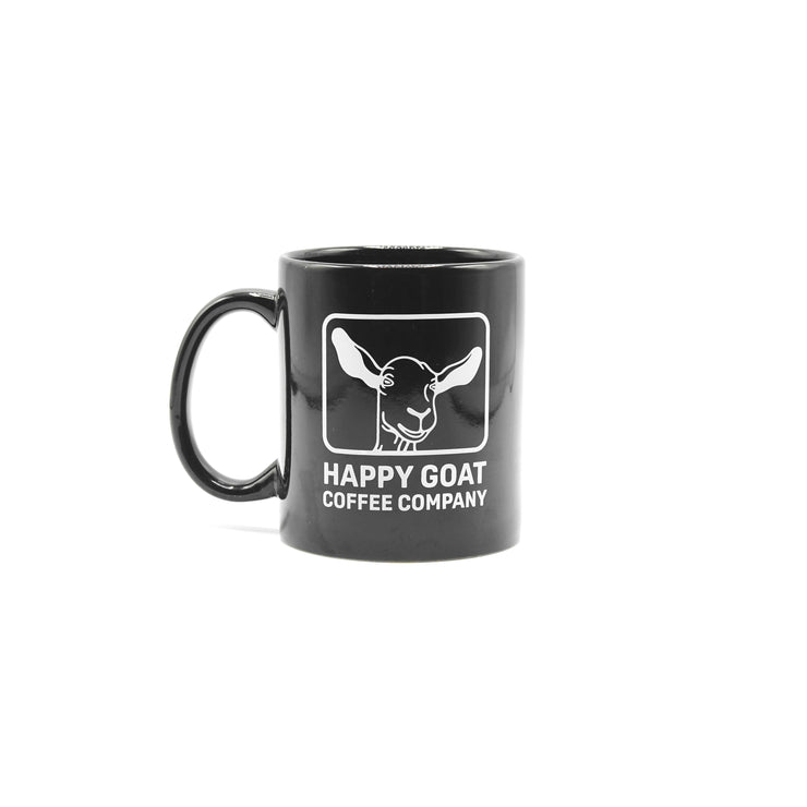 Happy Goat Coffee Mug - Black/Gloss